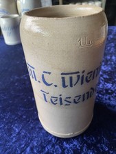 Alter Vorkriegs Bierkrug der MC Wieninger Brauerei in Teisendorf Brauereikrug