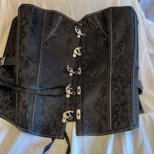 Schwarze Damen, Corsage Mit Schwarzer Schnürung Und Schicken Verschlüssen Vorne