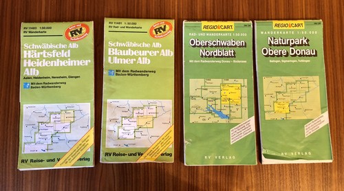 Radwanderkarte schwäbische - 4x,