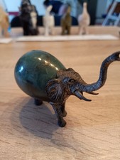 006/25 Steinfigur Handgearbeitet Skulpturen Grüner Stein - Einzigartige Skulptur