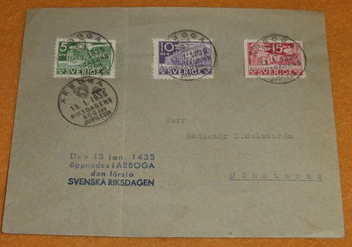 Schweden brief sst arboga - brief, 1935