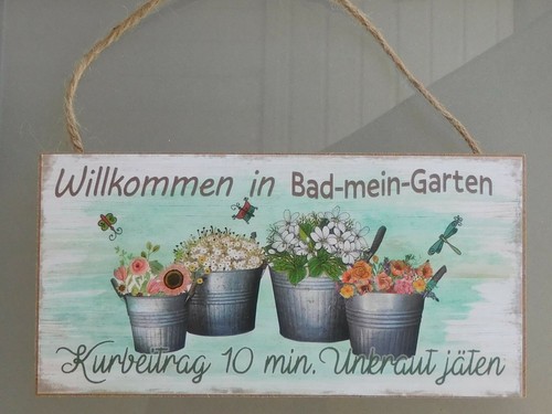 Holzschild willkommen in - holzschild,
