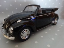VW Käfer Cabrio Oldtimer schwarz Modelauto ca.12cm *NEU* 1/32-34