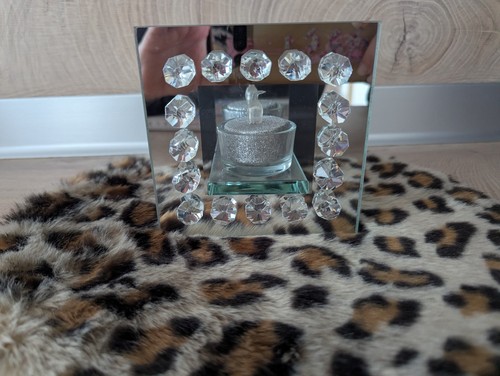 Teelichthalter glas strass - teelichthalter,