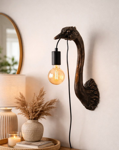 Straußen wandlampe cm - straußen,