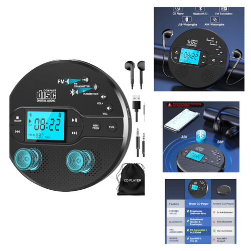 Greadio player tragbar mit - cd,