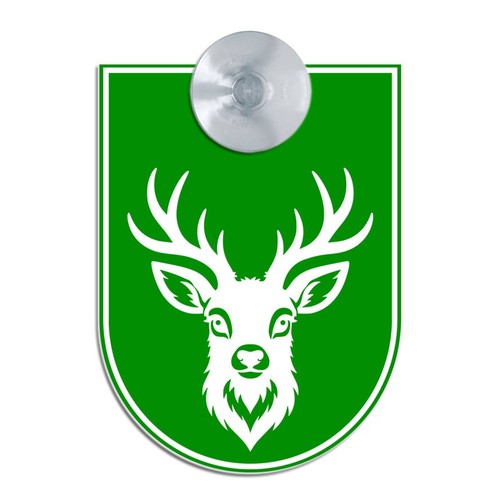 Hirsch graviertes schild - -,