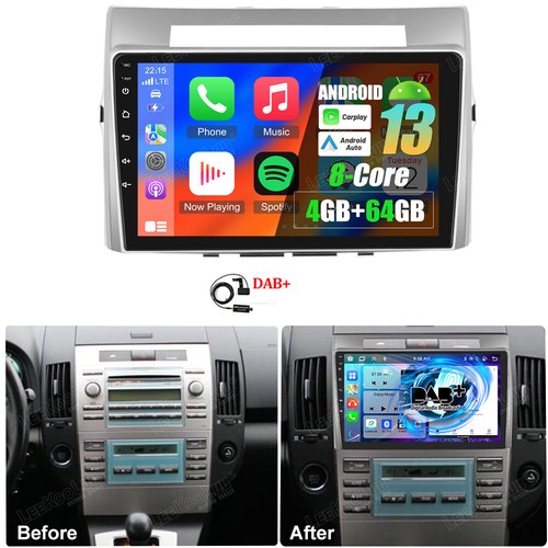 Carplay dab autoradio 64g - dab+, 4g+64g