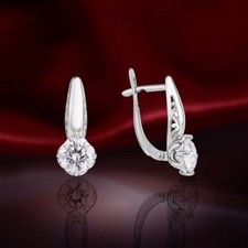 White gold 585 - 585, earrings
