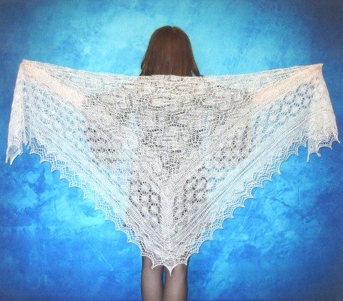 Gestrickter ziegenflaum schal - gestrickter,