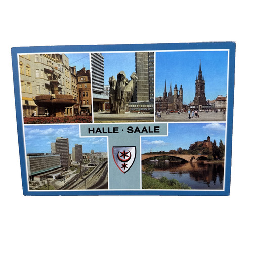 Postkarte halle saale - postkarte, ak
