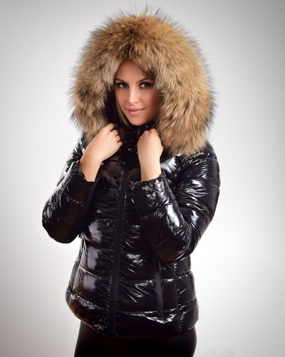 Kurze damenjacke mit kapuze - mit,