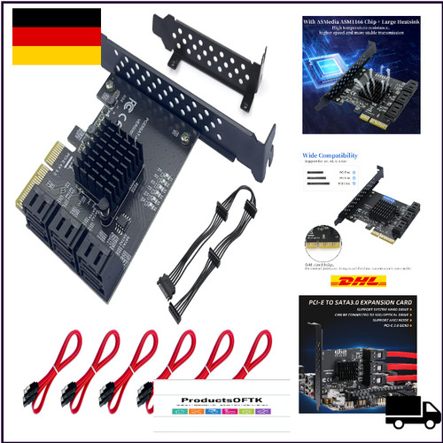 Pcie sata karte port 4x - sata,
