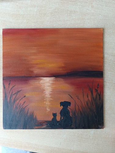 Gouache leinwand karton - gouache, 25x25