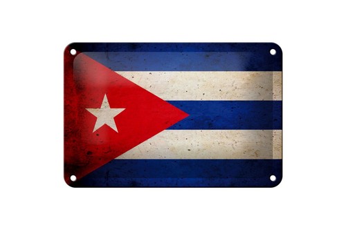 Blechschild flagge kuba cuba - kuba,