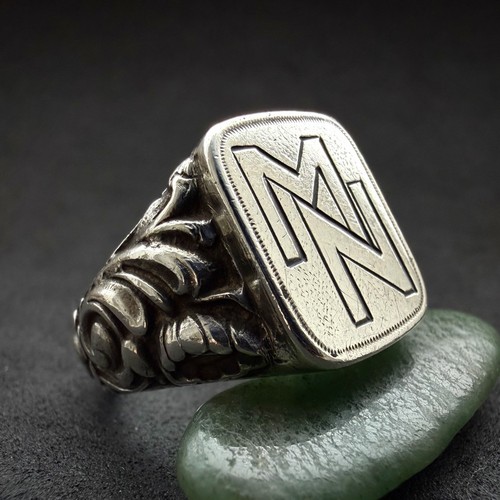 Jugendstil monogramm ring - jugendstil,