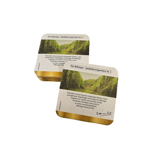Bitburger bierdeckel eckig - bitburger,