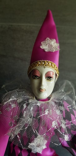 Vintage harlekinpuppe - vintage,