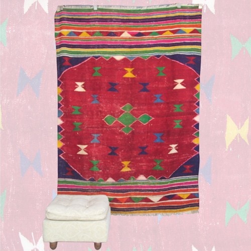 Roter vintage tribal kelim - vintage,