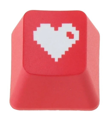 Rote tastenkappe herz pixel - tastenkappe,