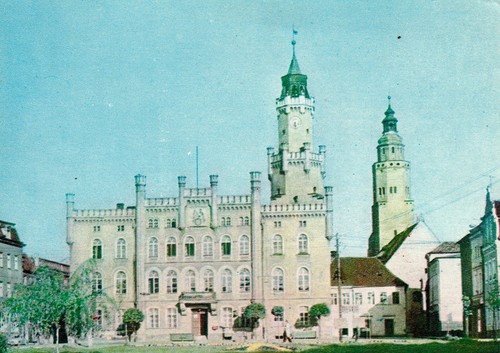 Wschowa fraustadt rathaus - ak,