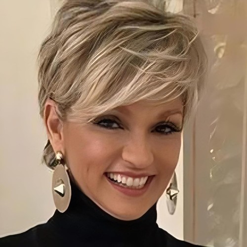 Perücke kurze blonde - kurze, für