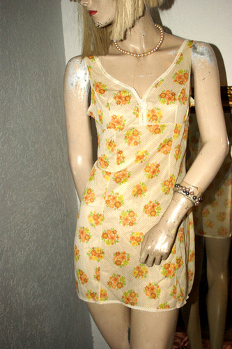 Geblümtes dederon nylon - dederon, *