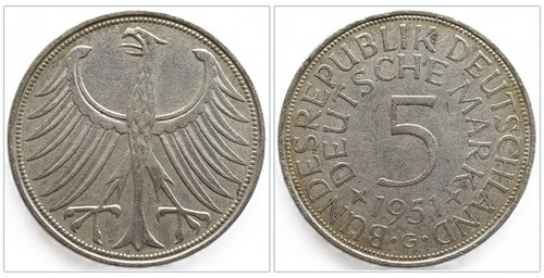 Brd deutsche mark 1951 - mark,