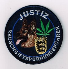 Rauschgiftspürhundeführer Justiz Baden-Württemberg  --  Stoffabzeichen  --  
