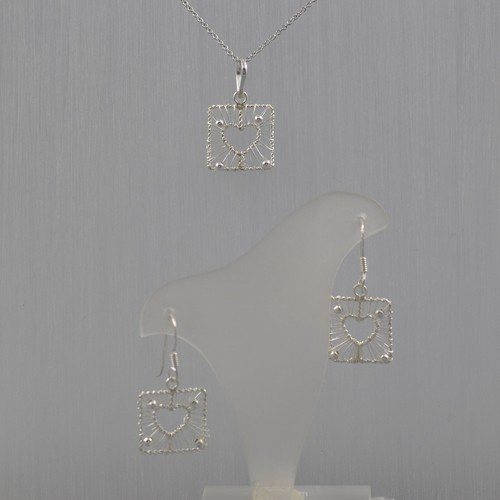Set ohrhänger anhänger herz - ohrhänger,