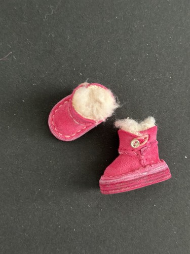 Rosa lederstiefel mit fell - lederstiefel,