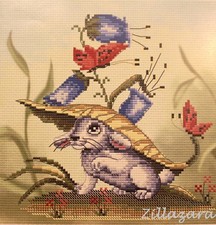 Kinder Motiv Hase Kreuzstich