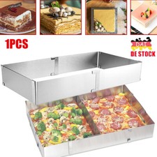 Edelstahl-Backrahmen, rechteckig, verstellbar auf maximal 53 x 34 cm