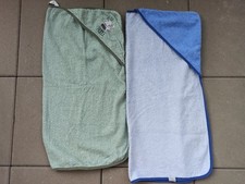 2 Kapuzenhandtücher blau und