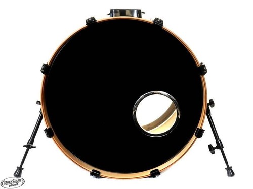 Zoll schwarz bassdrum kopf - schwarz,