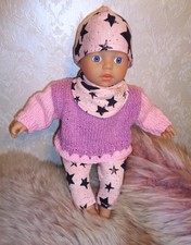 Puppenkleidung 32-36  cm Set 4 Tlg. NEU Handarbeit