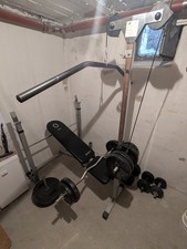 Home Gym Set mit Hantelbank, SZ-Stange, Gewichten & Kurzhanteln