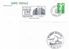 Frankreich Stempel Flamme Saint-Nazaire Fete de la Mer Meer, Möwe, Brücke