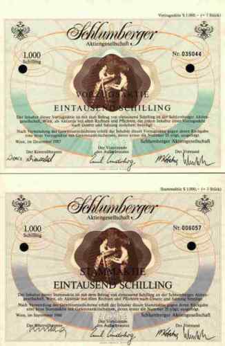 Schlumberger 1986 1987 - x,