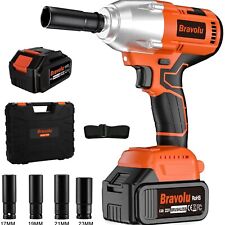 Brushless Akku Schlagschrauber 700Nm - 21V mit LED & 4 Steckschlüsseln im Koffer