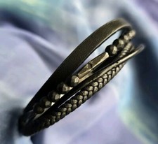 Ernergetix Magnetschmuck Armband 4reihig Schwarz L NEU NP 75 € Damen und Herren