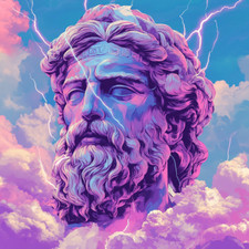 Wandtattoo Aufkleber Gott Zeus Vaporwave Wandaufkleber