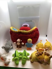 Liliputiens Arche Noah mit 11 Stofftierfiguren Plüsch (braucht eine Wäsche)(lesen)(O-07)