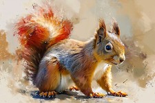 Rotes Eichhörnchen Leinwand