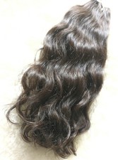 ✿ Premium Genius europ. Schnitthaar Rohhaar mittelbraun 48 cm gewellt  99 g ✿