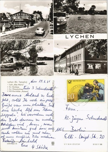 Ansichtskarte lychen straßen - lychen,