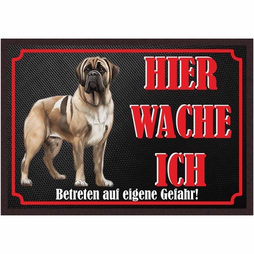 Fussmatte hund bullmastiff - -,