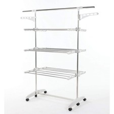 GEORGES Wäscheständer Turm klappbar 4 Ebenen weiß