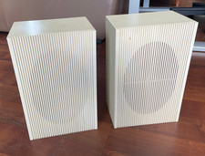 SABA 10 H/K 8 Ohm Hifi Lautsprecher Boxen Speaker Vintage Retro 1970 Weiß Creme