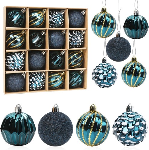 Weihnachtskugeln blau set - set,, 16